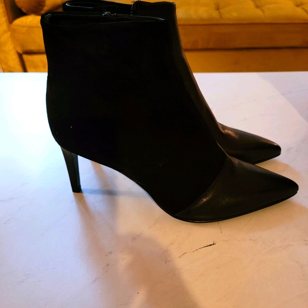 Rag & Bone Black Leather Suede Stiletto Boot